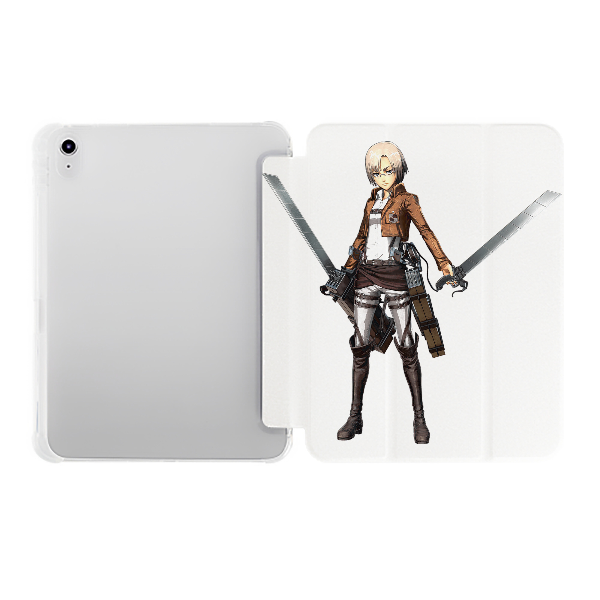 （画像用）  IPad ケース ペン収納付き 三つ折りスタンド PUレザー×シリコン 対応機種9.5/10.5/10.9インチ